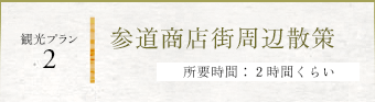 観光プラン2参道商店街周辺散策